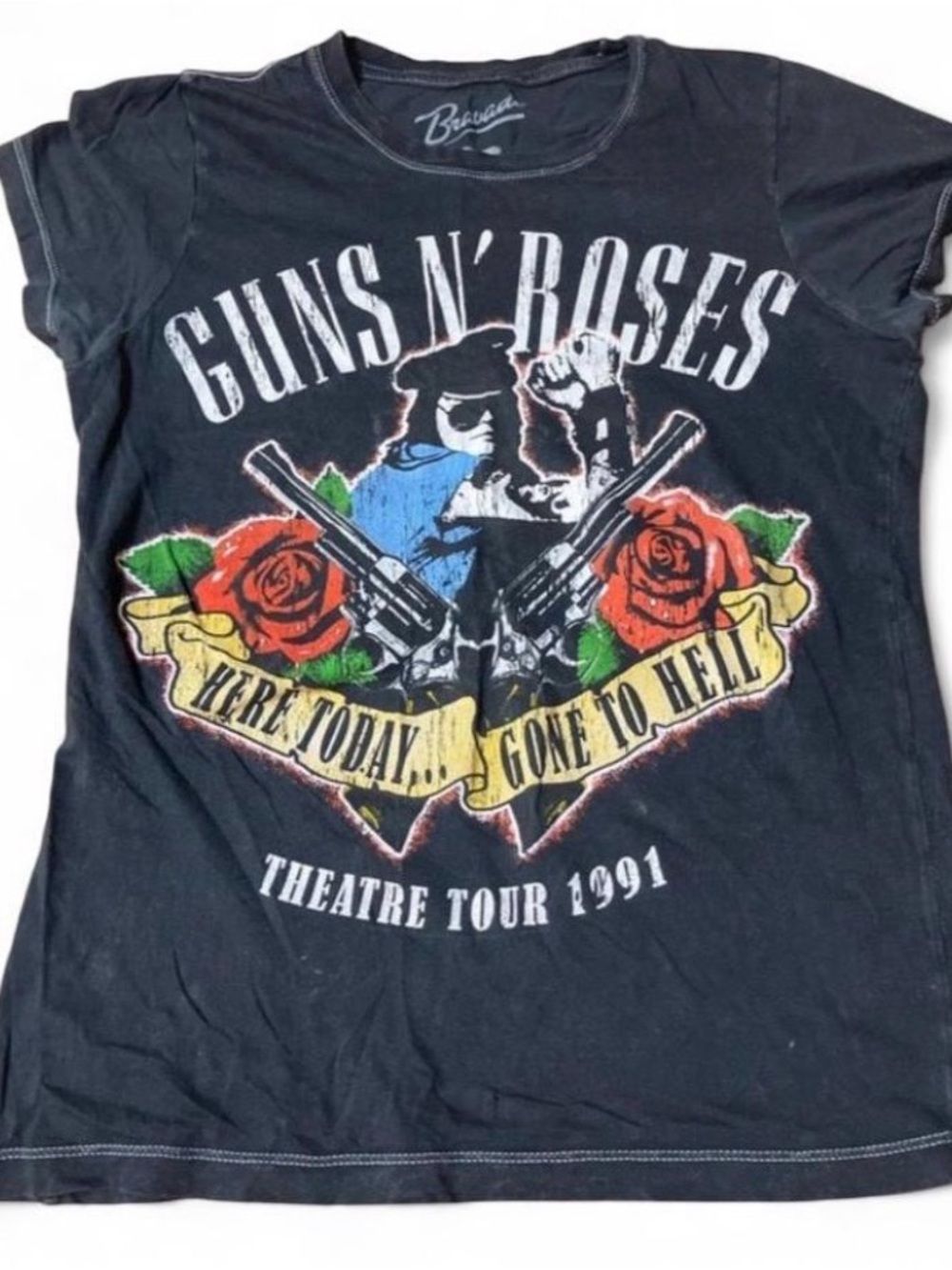 Bravado Black Guns N' Roses Theatre Tour 1991 Graphic Tee